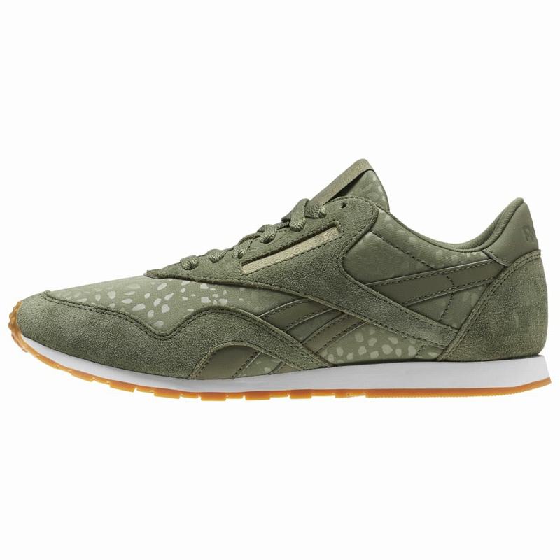 Tenisi Reebok Classic Nylon Slim Text Lux Dama Verzi/Albi Romania CA2182JA